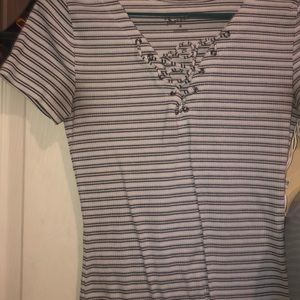 lace black and white striped